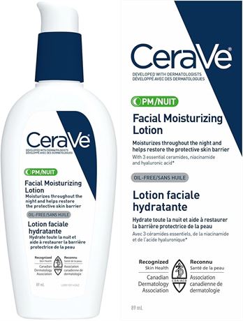 CeraVe Facial Moisturizing Lotion Pm, 89 Milliliters (1 Pack)
