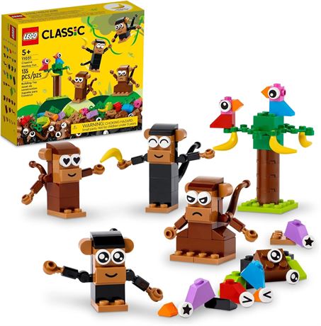 LEGO Classic Creative Monkey Fun 11031 Building Toy Set