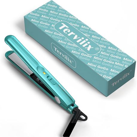 Terviiix Mini Hair Straightener, Ceramic Mini Flat Irons for Short Hair/Curls