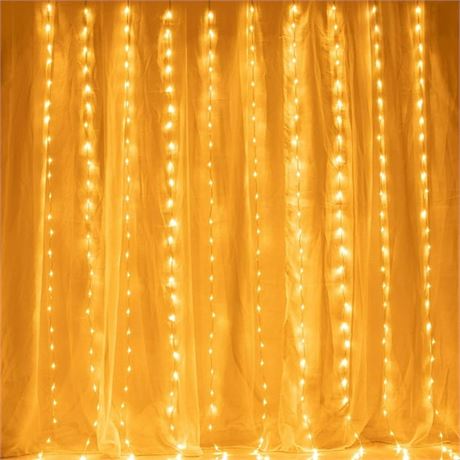 300 LED 6.6ft x 9.8ft Window Curtain String Light Window Fairy Lights 8 Modes