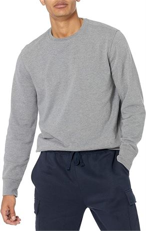 LRG - Essentials Mens Long-Sleeve Lightweight French Terry Crewneck Sweatshirt