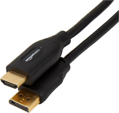 6 Feet Basics Uni-Directional DisplayPort to HDMI Display Cable 4K@30Hz