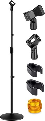 GLEAM Microphone Stand - Universal Mic Mount with Heavy Compact Base