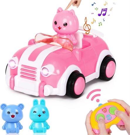 Wrystte Remote Control Car for Toddlers,Toys Gifts for Girls Age 3+,RC Car Cute