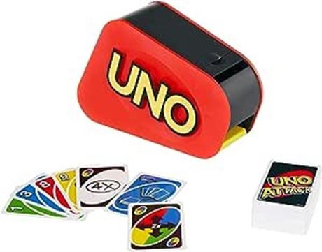 UNO ATTACK! Card Game with Random Shooter for 2 or 10 Players Ages 7 Years