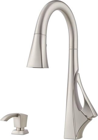 Pfister Venturi Polished Chrome  Pull-Down Kitchen Faucet with Soap dispenser