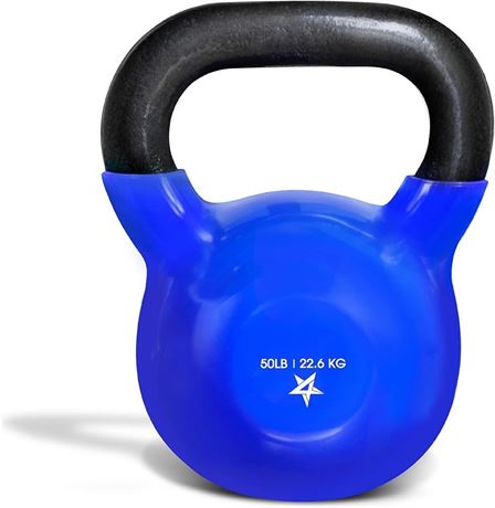 50lb  Yes4All Vinyl Coated Kettlebell Weights,