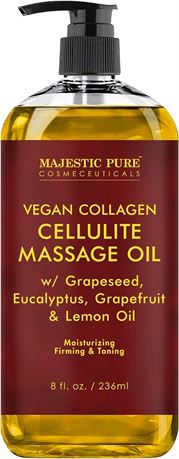 Majestic Pure Natural Cellulite Massage Oil,8 fl oz