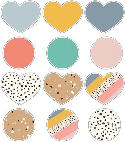 We Belong Hearts & Dots Cut-Outs, Pack of 36