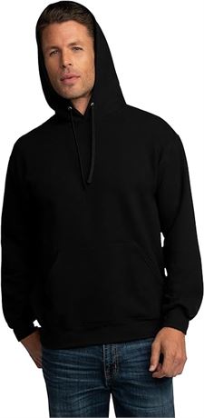 XL - Fruit of the Loom Men's Eversoft Fleece Sweatshirts & Hoodies, Black