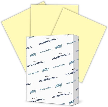 Hammermill Colored Paper, 24 lb Canary Printer Paper, 8.5 x 11 - 1 Ream,