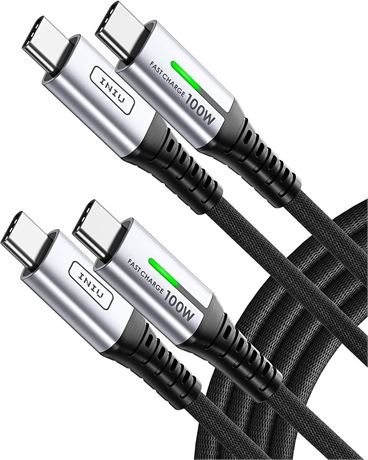 2Pack 6.6ft USB C to USB C Cable, INIU 100W Fast Charging PD USB C Cable