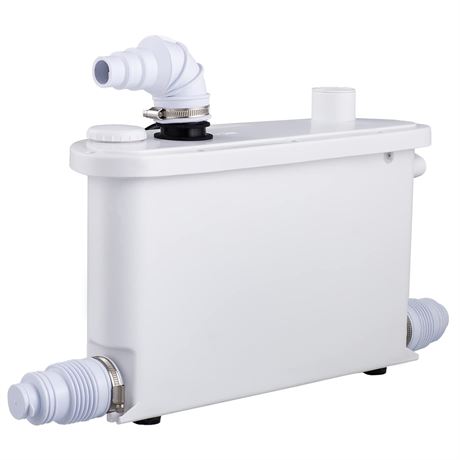 VEVOR Macerator Pump, 400W Macerator Toilet Pump, 4 Water Inlets Macerating Pump