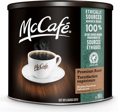 McCafe Premium Medium Dark Roast Ground Coffee, 950g