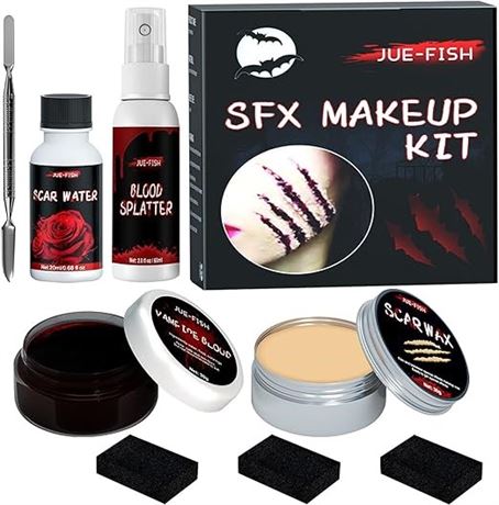 Halloween Makeup Kit Scar Wax SFX Makeup Realistic Scar Wound Face Body Paint