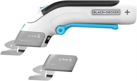 BLACK+DECKER 4V MAX Electric Fabric Scissors | (BCSC115FF) , White