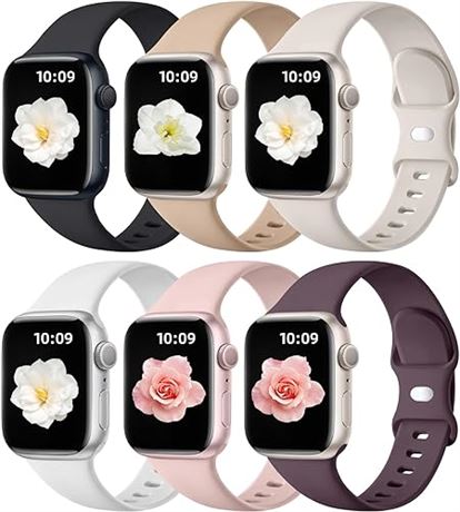 Maledan 6 Pack Bands Compatible for Apple Watch Band 38mm 40mm 41mm 42mm 44mm