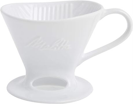 Melitta SS PO WH Ceramic Signature Series Pour-Over Coffee Maker, Glossy White