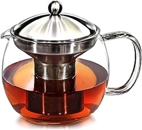 Willow & Everett Glass Teapot - Tea Pot & Warmer Set w/Cozy