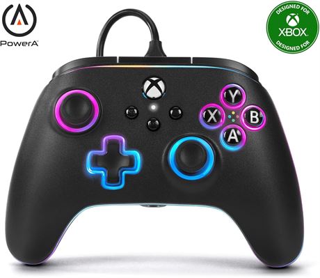 PowerA Advantage Wired Controller for Xbox Series X|S with Lumectra - Black