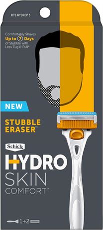 Schick Hydro Skin Comfort Stubble Eraser Razor & 2 Refills, 1Count