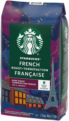 Starbucks French Dark Roast Whole Bean 100% Arabica Coffee 1.13 Kg (40 oz.