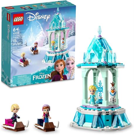LEGO Disney Frozen Anna and Elsa’s Magical Carousel 43218 Ice Palace Building