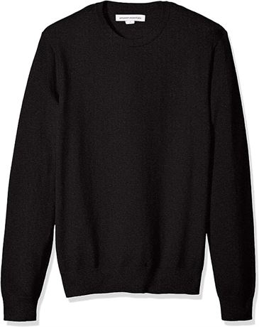 MED -  Essentials Men's Crewneck Sweater (Available in Big & Tall), Black