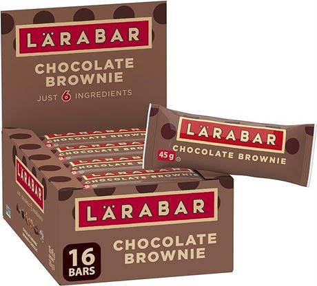 LÄRABAR Chocolate Brownie, Fruit and Nut Energy Bar, Pack of 16 Bars, Gluten