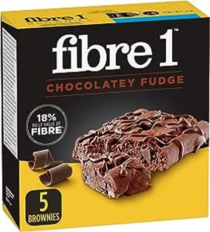 Fibre 1 Chocolate Fudge Brownies, 5-Count, 125 Gram