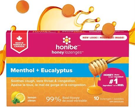 Honibe 100% Pure Honey Lozenges |  1 pack (10 lozenges)