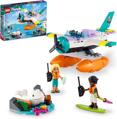 LEGO Friends Sea Rescue Plane 41752 Building Toy, Creative Fun for Girls and Boy