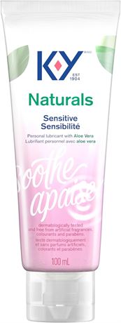 K-Y® Naturals® Sensitive, Personal Lubricant with Aloe Vera, Water-based Lube