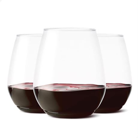TOSSWARE POP 18oz Tumbler Vino XL SET OF 12 Crystal Clear Plastic Wine Glasses