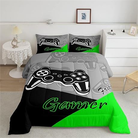 Full size Feelyou Gamer Comforter Set Gaming Bedding Set for Teens Boys