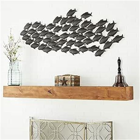 Deco 79 Metal Fish Wall Decor, 53 by 20-Inch