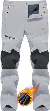 SZ 36 - TACVASEN Men's Hiking Pants Windproof Fleece Lined Reinforced Knees Soft