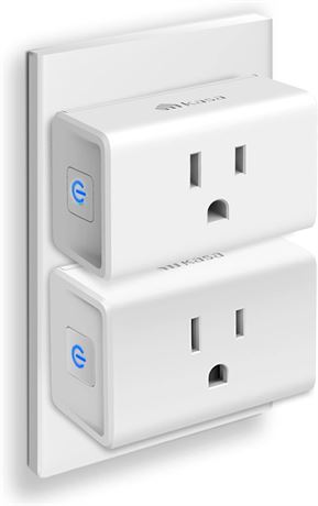2-Pack Kasa Smart Plug Ultra Mini 15A, Smart Home Wi-Fi Outlet Works with Alexa