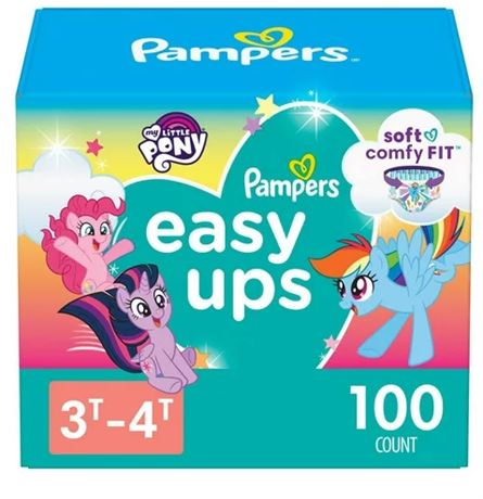 Sizes 2-6, 112-68 Count, Pampers Easy Ups Training Underwear Girls, Giant Pack