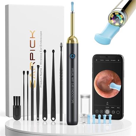 KAUGIC Ear Wax Removal Tool Camera - Premium Ear Cleaner with Camera