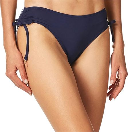 XL - Anne Cole Women's Alex Solid Side Tie Adjustable Bikini Swim Bottom