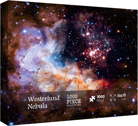Space Puzzle 1000 Pieces Adult, Solar System Galaxy Puzzle, Hubble-Westerlund