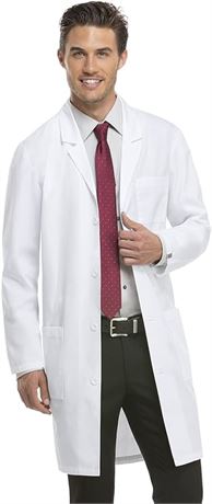 4XL - Dickies Plus Size Everyday Unisex 40 Inch Lab Coat, White