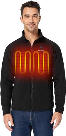 M SIZE ororo Men’s Heated Jacket-Full Zip Fleece Jacket with Battery