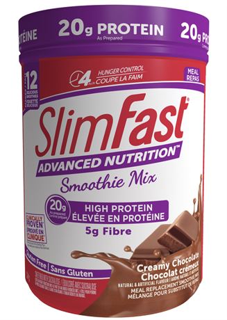 324g SlimFast Advanced Nutrition Smoothie Creamy Chocolate Meal Replacement Mix