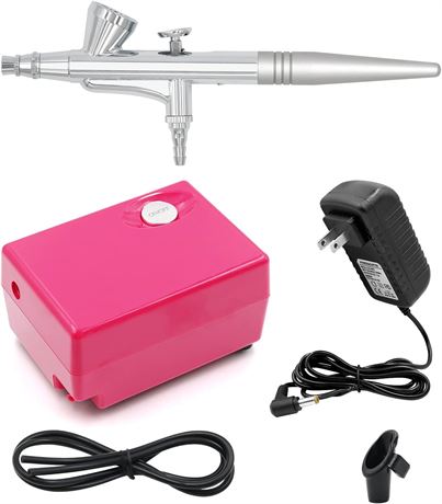 Airbrush Makeup Set Pinkiou Air Brush Kit | SP16 (RED)