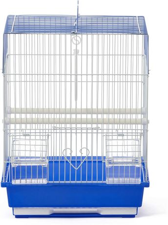 Prevue Pet Flat Top Economy Parakeet and Small Bird Cage with White Wire