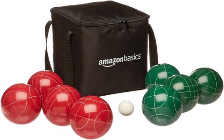 AmazonBasics Bocce Ball Set with Soft Carry Case