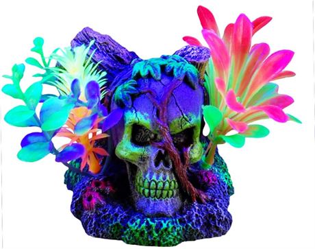 Marina iGlo Ornament - Skull with Vines and Plants - 11 cm (4.5 in)