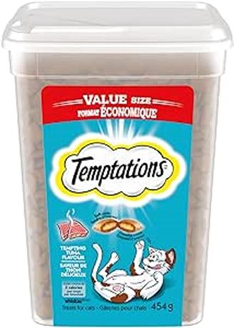 454g TEMPTATIONS Adult Cat Treats, Tempting Tuna Flavour